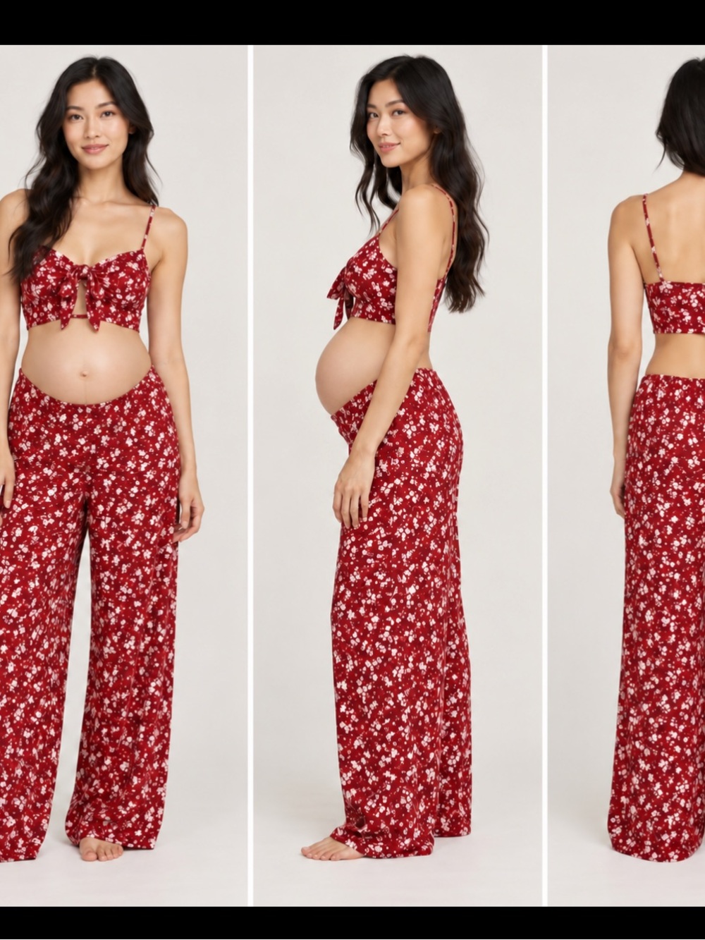Maternity Floral Red set size small - Picture 1 of 7